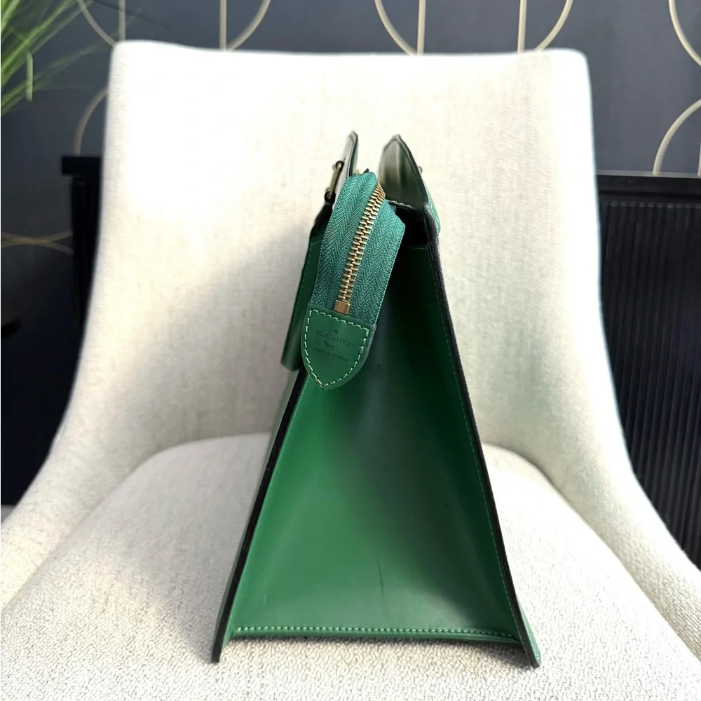Authentic Louis Vuitton Epi Riviera Handbag in Borneo green